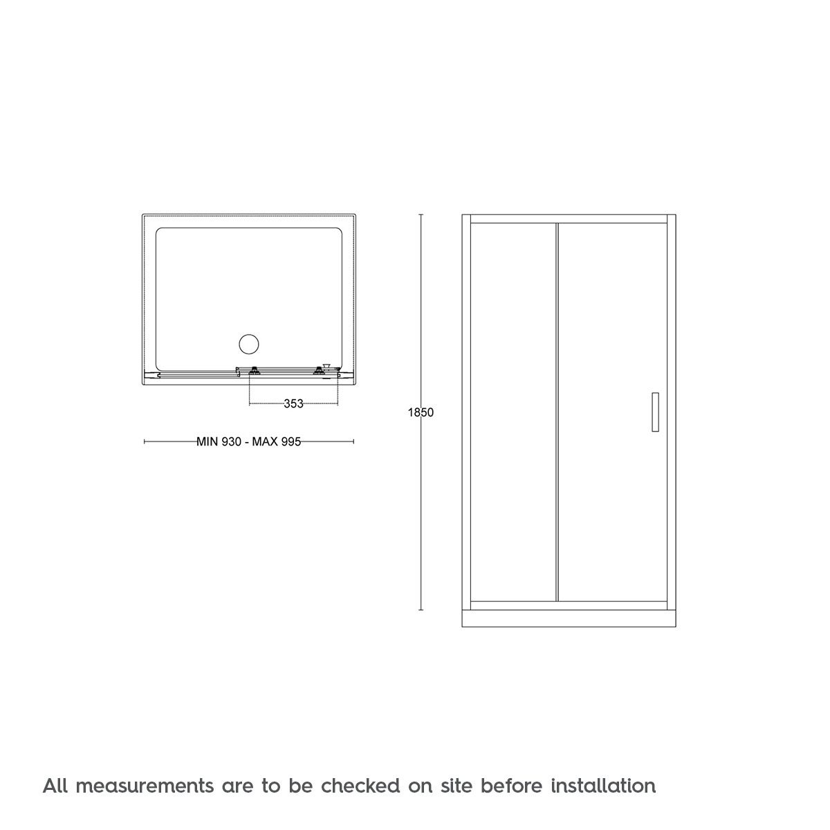 Mode luxury 8mm sliding shower door | VictoriaPlum.com