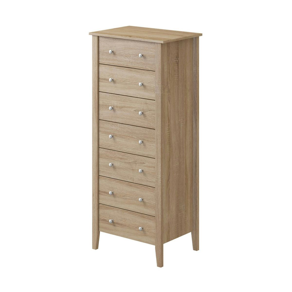 MFI Sydney oak 7 drawer tall chest | VictoriaPlum.com