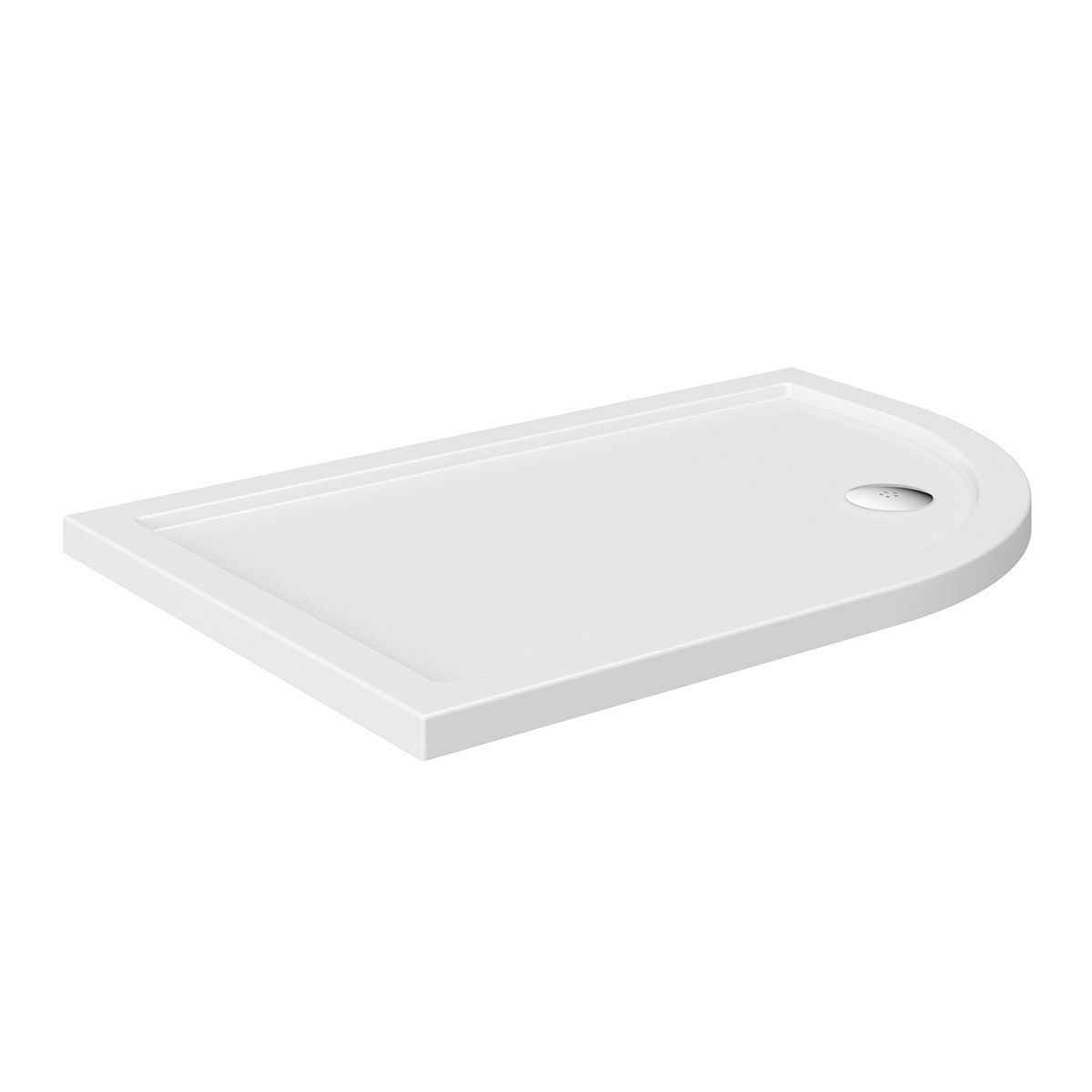 Offset Quadrant Stone Shower Tray 900 x 760 RH | VictoriaPlum.com