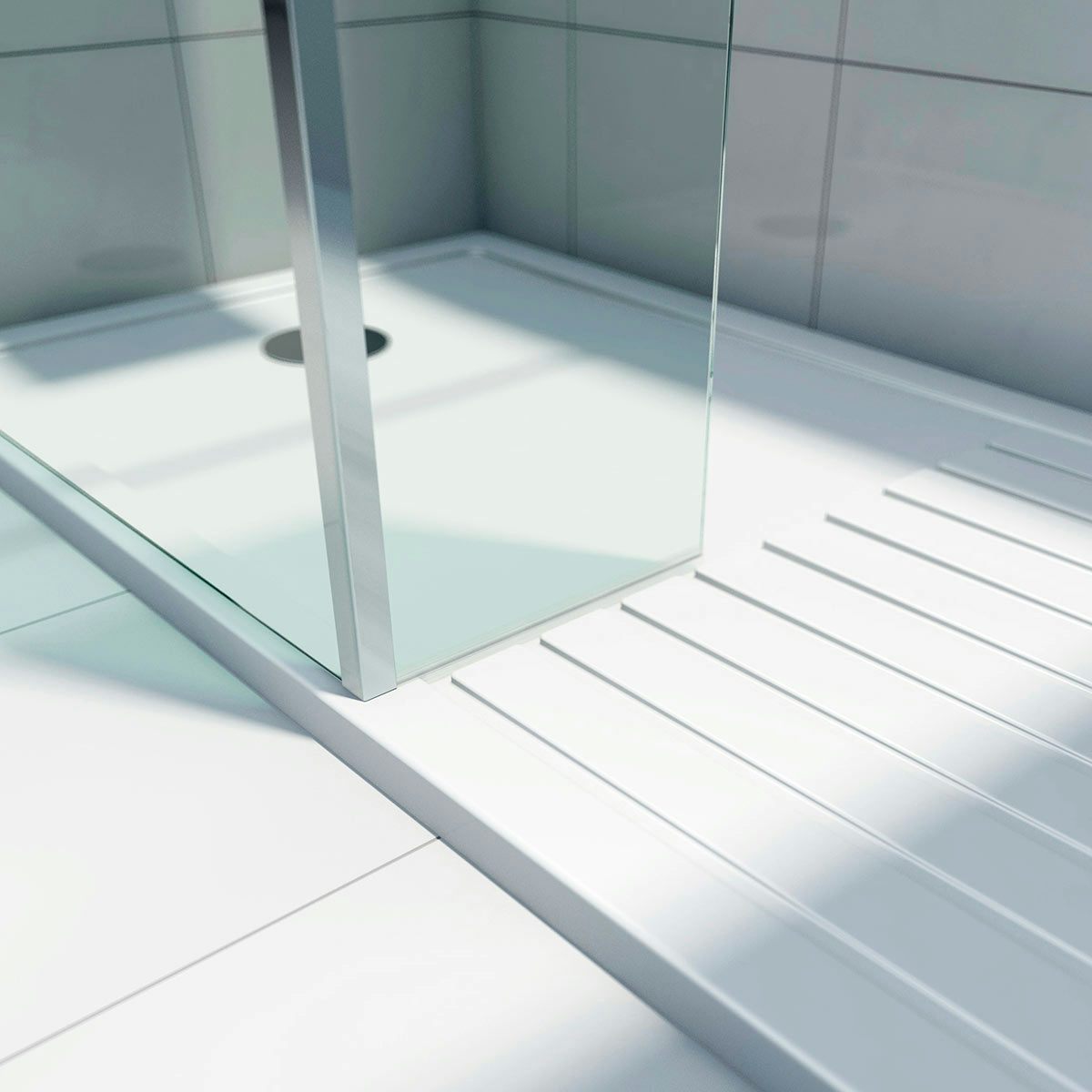 Mode Luxury 8mm Walk In Shower Enclosure Pack With Tray